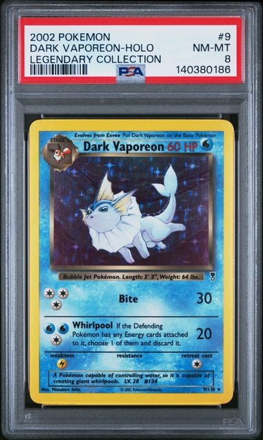 PSA 8 Dark Vaporeon