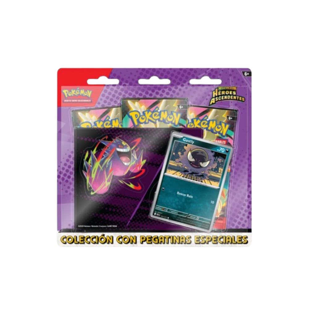Blister 3 sobres Héroes Ascendentes Gastly (Español)
