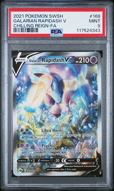 PSA 9 Galarian Rapidash V