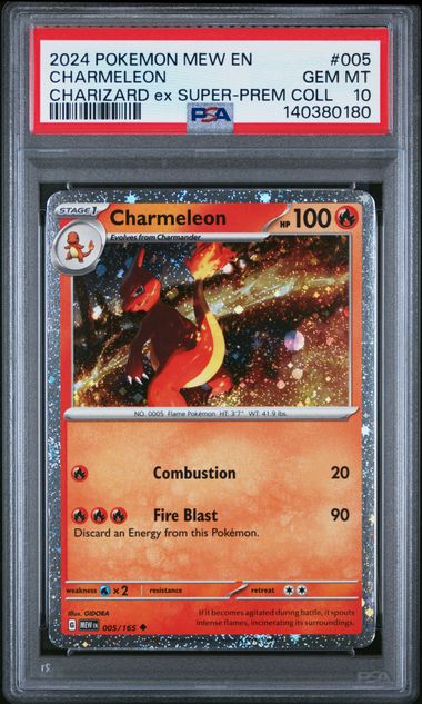 PSA 10 CHARMANDER - CHARMELEON - CHARIZARD